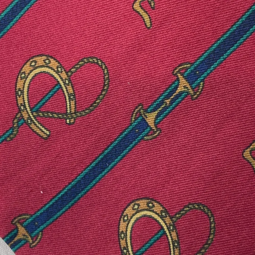 Lot of 18 LANDS END 100% Silk Neckties Rep Striped Equestrian Paisley USA VTG